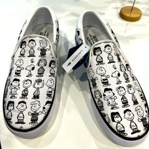 Lacoste  Peanuts Print Slip-On Shoes